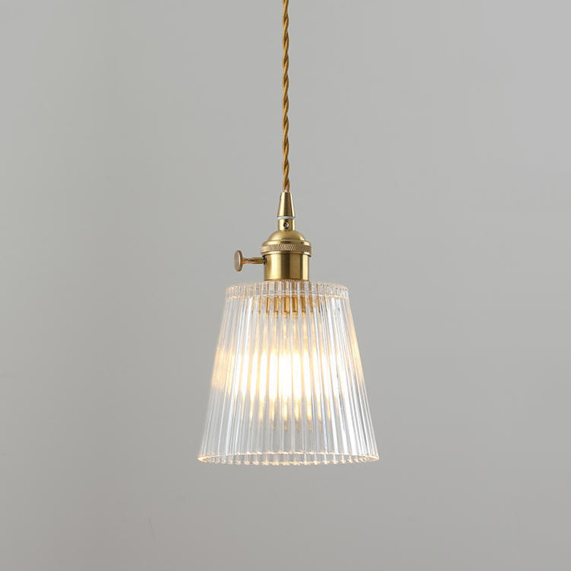 Kitchen Appliances Vintage - Vintage Noridc Stripe Glass Pendant Lamp