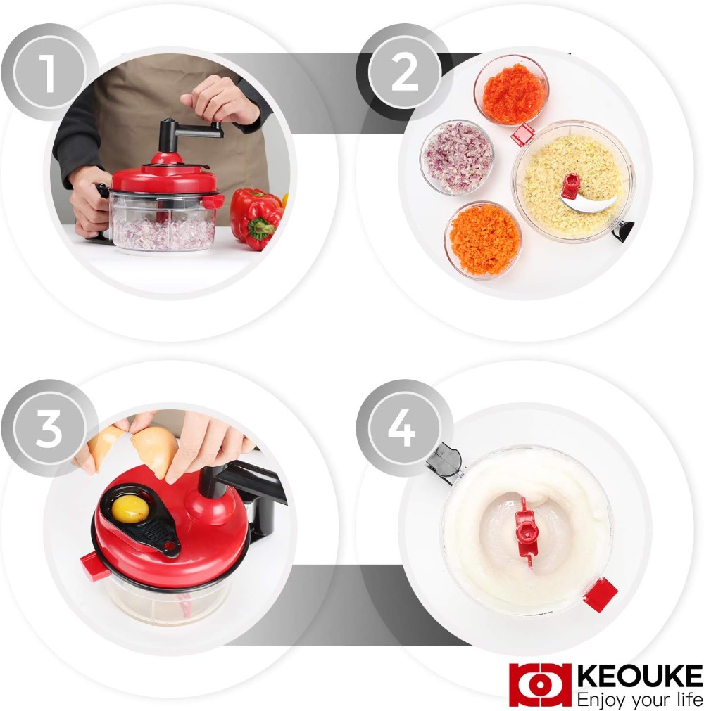 Hand Crank Food Chopper - Manu - огляд і ціна Food Processor Large