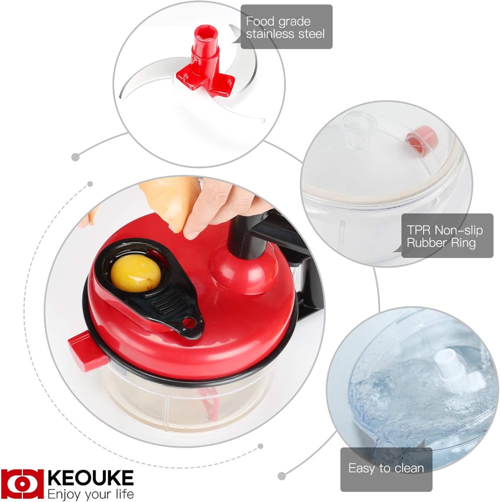 Hand Crank Food Chopper - Manu - огляд і ціна Food Processor Large