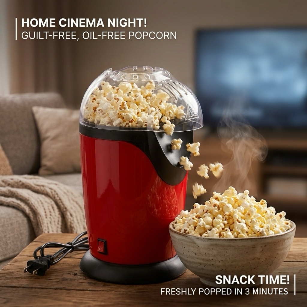 2.5L Electric Hot Air Popcorn  - огляд і ціна Air Popcorn Maker
