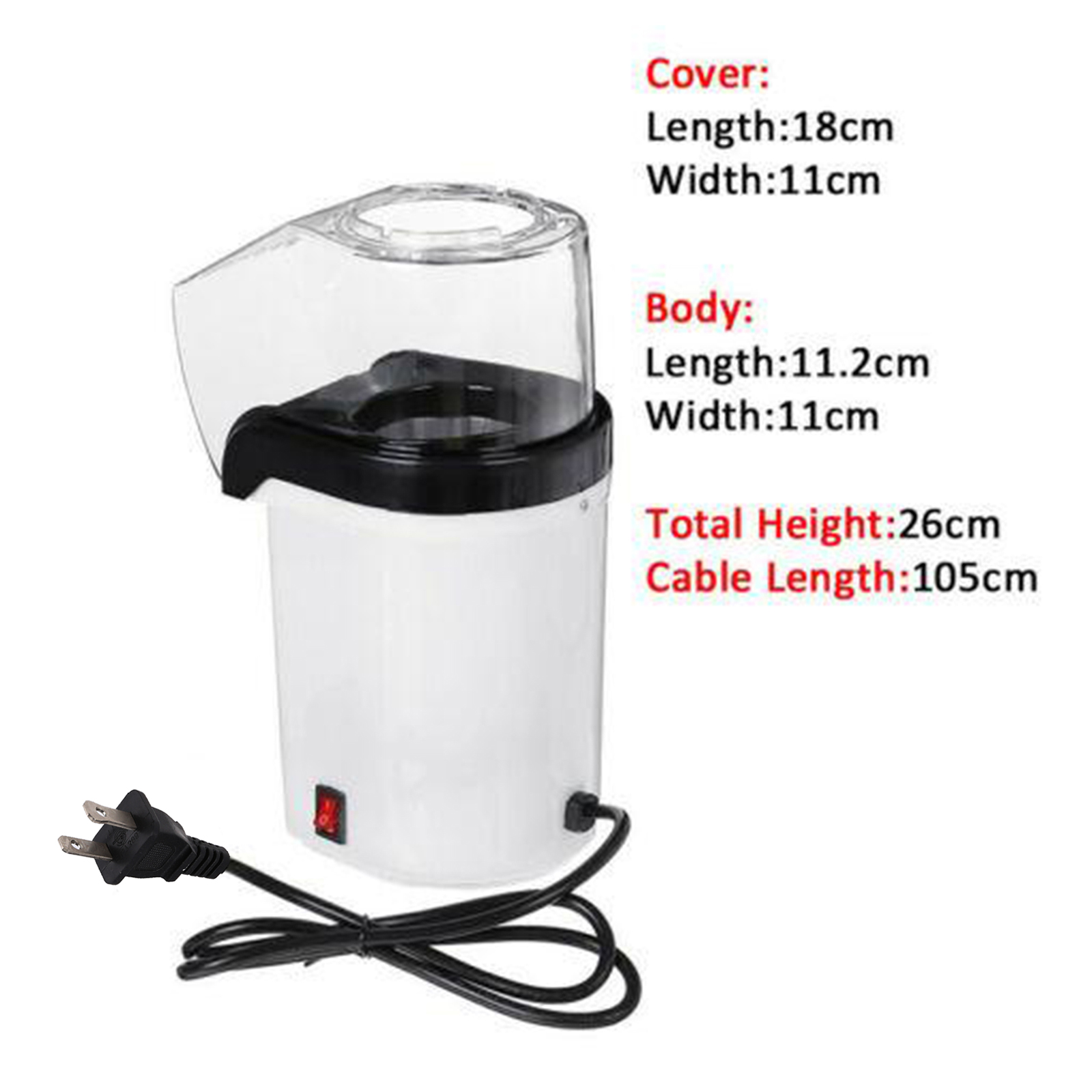 Automatic Oil free Hot Air Pop - огляд і ціна Air Popcorn Maker