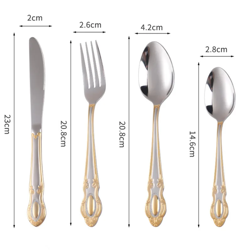 Golden Cutlery Set,Luxury Retr - огляд і ціна Kitchen Appliances Luxury