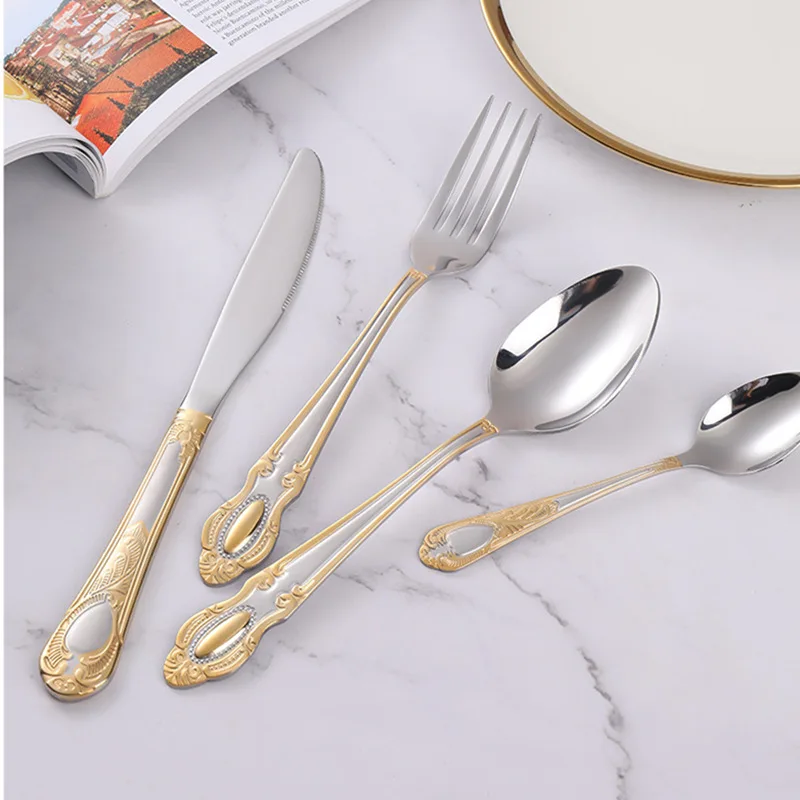 Golden Cutlery Set,Luxury Retr - огляд і ціна Kitchen Appliances Luxury