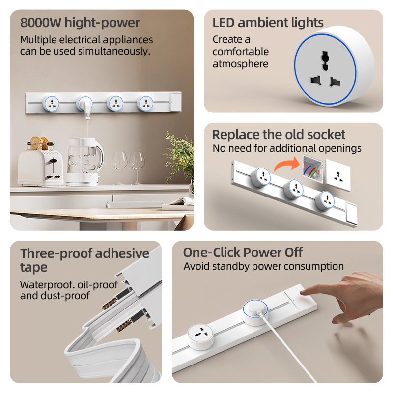 White Home Movable Power Track - огляд і ціна Kitchen Appliances Uk