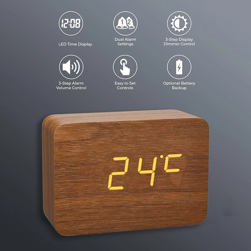 Wooden Digital Alarm Clock for - огляд і ціна Kitchen Appliances Vintage