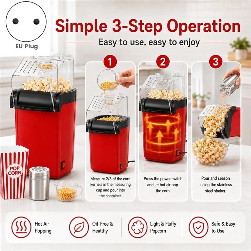 Promotion!Oil-Free 1200W Hot A - огляд і ціна Air Popcorn Maker